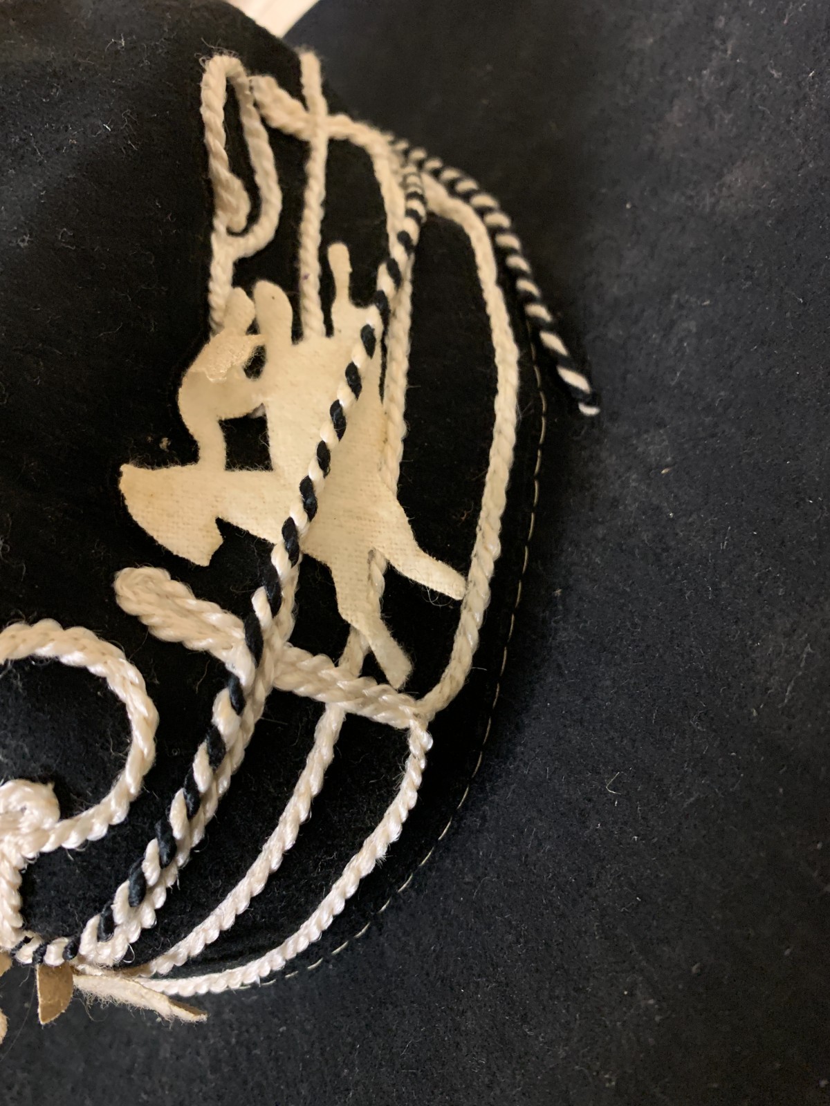 Rare 1960s Child’s Mustang Parade Cowgirl Cowboy Hat Vintage Black Americana image 2