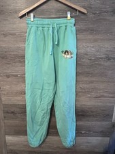 Fiorucci Sweat Pants Womens Size M Green Angels Graphic