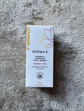 DERMA - E VITAMIN C LUMINOUS 2-IN-1 PRIMER TO BRIGHTEN & BLUR 1 OZ NIB
