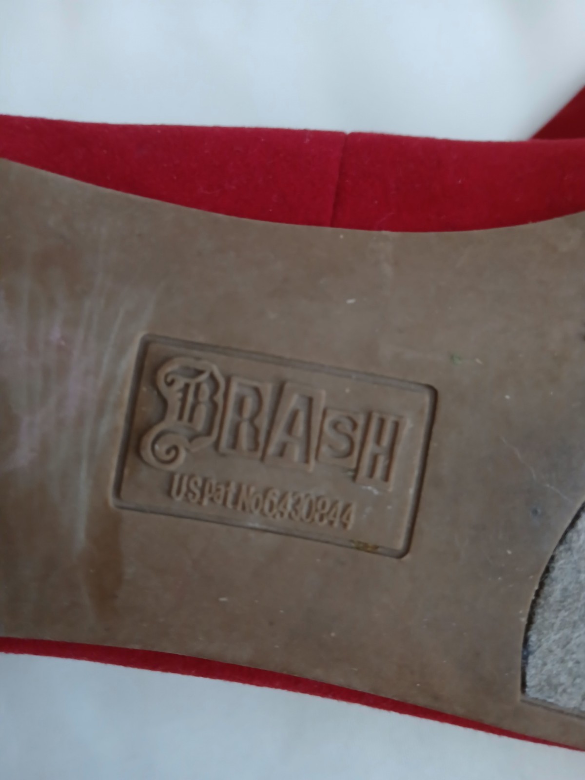 SAOLA Ballerine BRASH donna US 10 W rosse ecopelle scamosciata stringate tacco cerniera suola antiscivolo