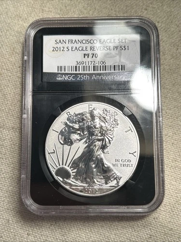 2012-S Reverse Proof American Silver Eagle PF-70 (Black Insert) CF