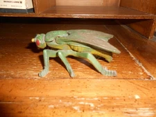 Vintage Cast Iron Match Holder Safe Bug Fly