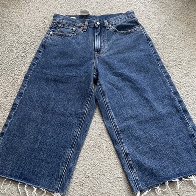 Levi's Premium 478 Baggy Knee Length Capri Denim Jeans Shorts Men True Size 29