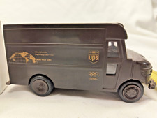VINTAGE FRICTION POWERED UPS TRUCK WITH OLYMPIC RINGS WITH BOX