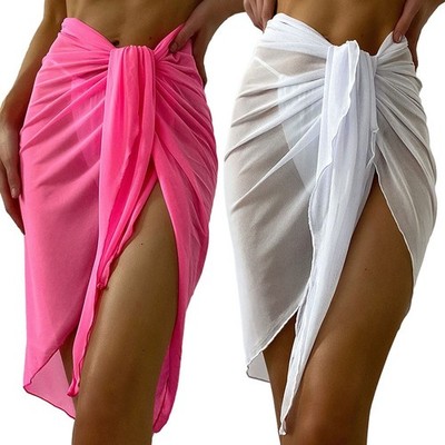 Modische Bikini Wickel Sarongs für Frauen Chiffon Strand Cover Up Bademode