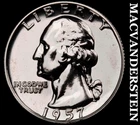 1957 Silver Washington Quarter - Choice Gem Proof  Lustrous  #G8203
