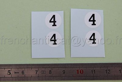 AV miniature vehicle 1/43 decal rally race No. 4 Heco car