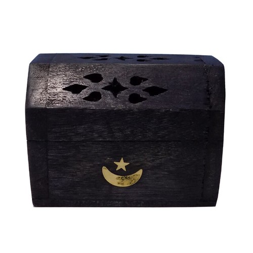 Wooden Incense Coffin Incense Cone Burner Box Small Size - Various Designs - Picture 15 of 15