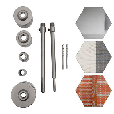 Concrete Hole Saw Set Hole Saw Cement Core Drill Cutter Bit SDS Plus SDS MAX Kit