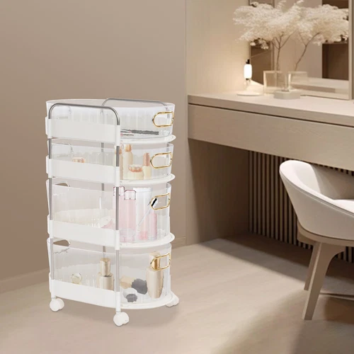 4 Tier Drawer Storage Rolling Cart Multi-functional Mobile Storage Organizer - Picture 4 of 6