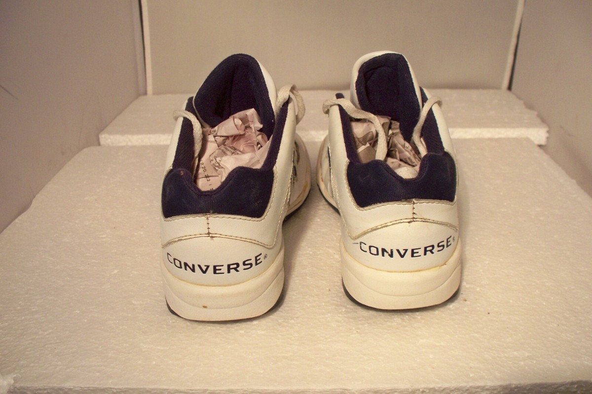 Vintage 90's Converse Blue & White Low Leather Basketball Shoes