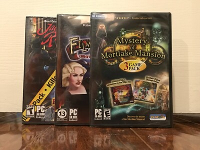 lot of 6 mystery gothic horror adventure games on 3 cd roms --- new