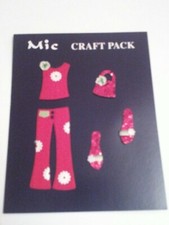 Pack of 'Red Hippy Chick' Craft Embellishments