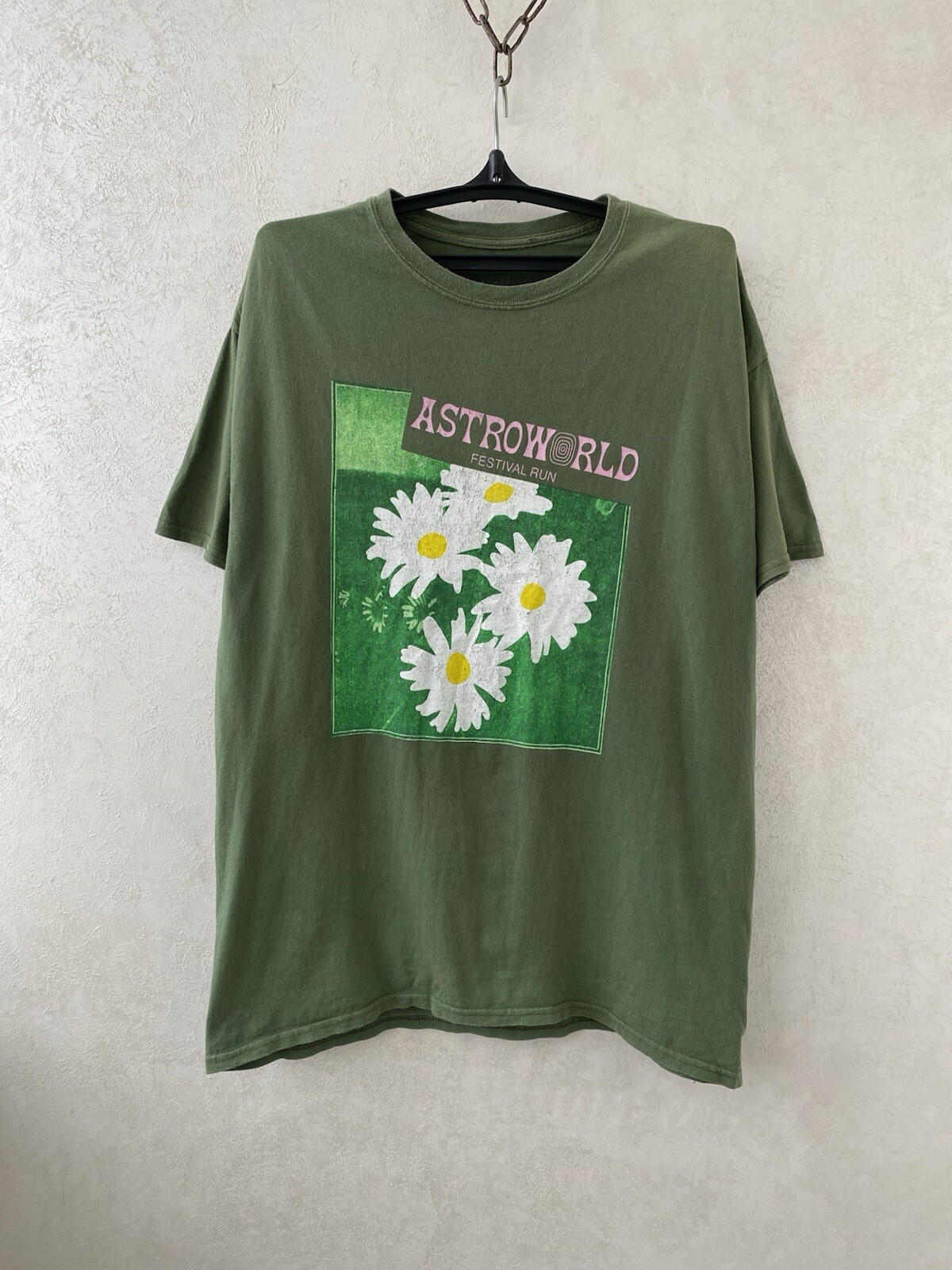 Travis Scott Festival Run Green Olive Cactus T Shirt