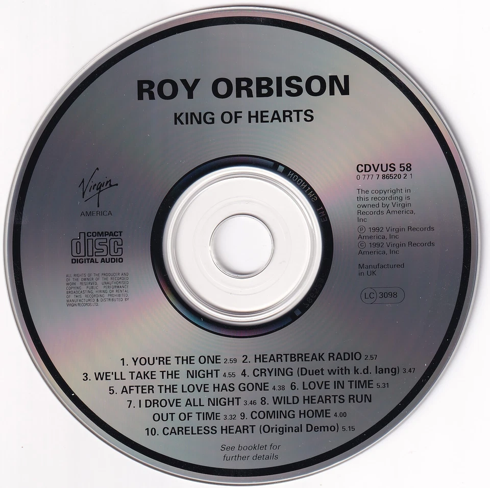 Roy Orbison - CD - King Of Hearts - UK Import  - Bild 3 von 3