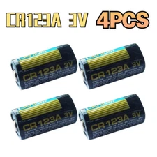 4 Pack Battery CR123A 123A Industrial 3V Batteries Replacement for DL123 EL123