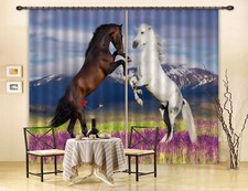 3D Mountain Meadow Horse ZHUA1851 Photo Curtain Window Blockout Fabric Amy 2023