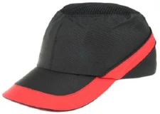 Delta Plus Coltagr Black/Red Nylon PE Safety Cap, Adjustable, Baseball Style