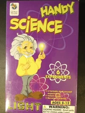 HANDY SCIENCE KIT~6 Exciting Experiments with LIGHT~Ages 8-12+ NEW in Box SEALED