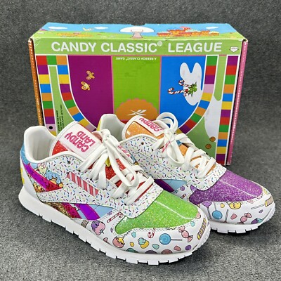 Reebok Candy Land Classic Leather Size 6Y Shoes Sneaker H05079 White MultiColor