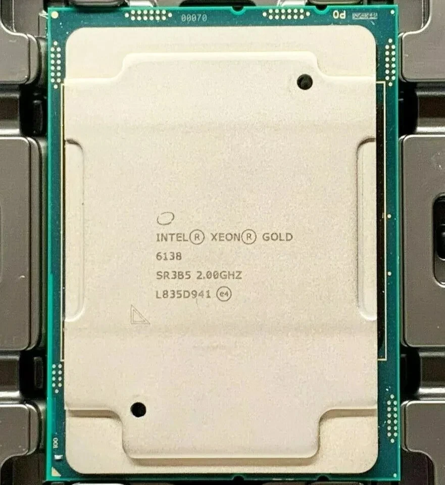 Intel Xeon Gold 6138 2.0 GHZ 20-Cores 40-Threads LGA3647 125W CPU Processor - Image 3 of 4
