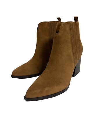 Marc Fisher Maree Brown Suede Bootie Size 10 NWOB