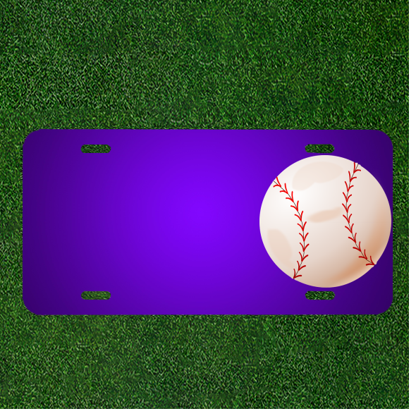 Custom Personalized License Plate With Add Names To Ball Baseball Sports