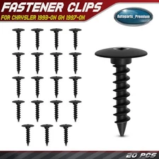 20Pcs M7.5 Nylon Foam To Bumper Fascia Screw Retainer Fasteners for GM Chrysler