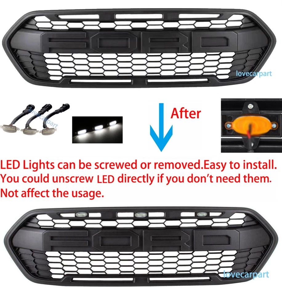 Pour Ford Transit/Tourneo Custom à partir de 2019-2022 Calandre Raptor Style - Photo 3/4