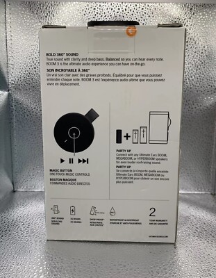 アルティメットイヤーズ BOOM3 黒 中古 Ultimate Ears Boom 3 Portable Bluetooth Speaker - Black for