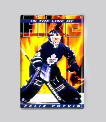 FELIX POTVIN / FIRE 2''x3'' POSTER MAGNET costacos hockey nhl toronto maple leafs