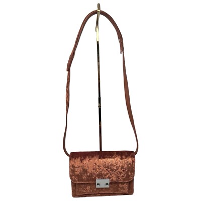 Loeffler Randall Mini Minimal Velvet Leather Rider Crossbody Bag Purse NEW NWT