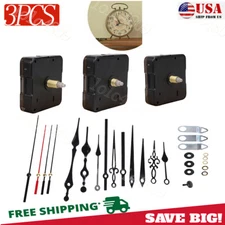 3 PCS Hands Quartz DIY Wall Clock Movement Mechanism Motor Repair NEW