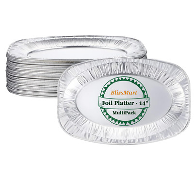 Große Einweg Aluminiumfolie Servierplatten 14 Zoll Servieren Party 15er Pack