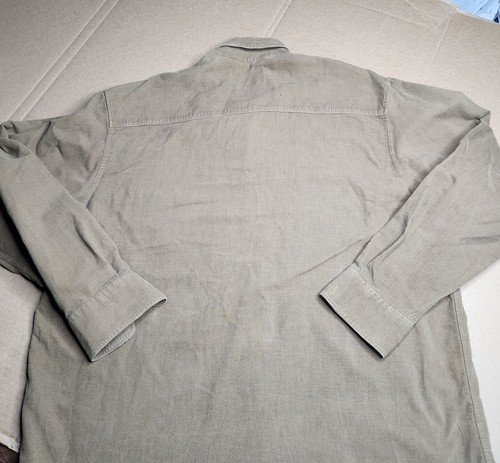 Corduroy Mirco Shirt Woolrich Men's XL Tan Long Sleeve Vintage - Picture 2 of 9