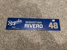 KANSAS CITY ROYALS GAME USED ? TEAM ISSUED BASEBALL NAMEPLATE SEBASTIAN RIVERO