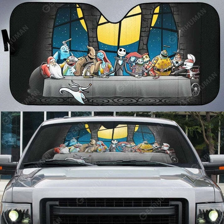 Custom Car Auto Sunshade Dinner Before Christmas