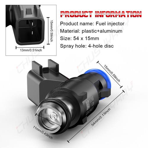 Fuel Injectors Set (8) for 2010-2013 Chevrolet Silverado 1500 5.3 V8 FLEX - Picture 10 of 12