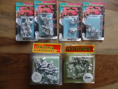 Grenadier Fantasy Warriors NM 100, 101, 104, 115  (Miniatures, Nemo Miniature)