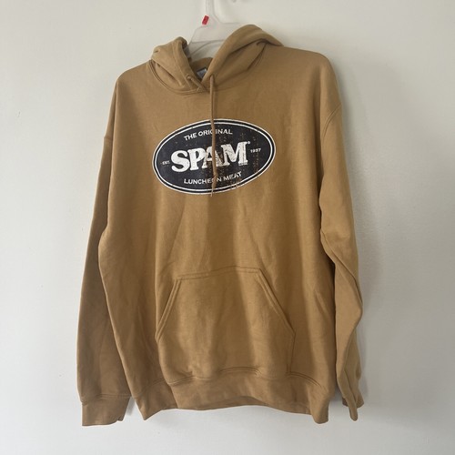 Gildan Spam Grafikdruck Kordelzug braun Sweatshirt Hoodie Herren Größe Medium - Bild 4 von 8