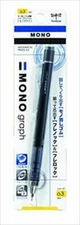 Tombow Mono Graph Shaker Mechanical Pencil 0.3mm Black Body Sh-mg11r3