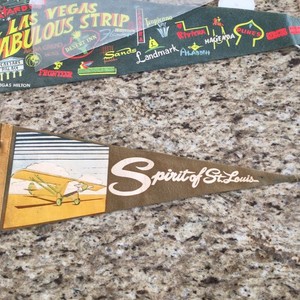 Vintage Original Spirit Of St.Louis Felt Pennant Charles Lindbergh