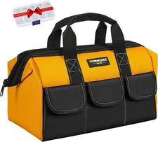 Tool Bag 15 in with 5 Pockets Heavy Duty Yellow