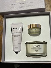 Neom Bedtime Ritual Gift Set NEW Candle, Wonder Balm And Hand Balm Rrp£45