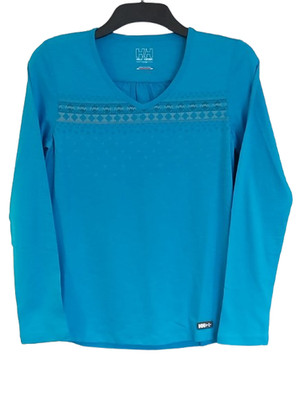 Helly Hansen Damen Frozen Blue Mountain Langarm Trikot Medium UK 12 neu mit Etikett