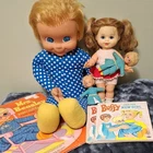 Mattel Mrs. Beasley & Buffy Family Affair Doll Lot 1967 Accessories Books