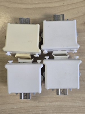 4x Nintendo Wii Motion Plus Adapter Motion Plus Official White RVL-026 Lot Of 4