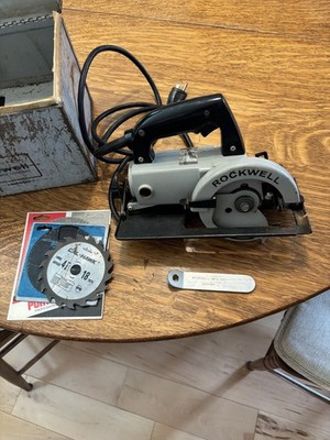 ROCKWELL Model 314 Heavy Duty 4 1/2  Trim Saw Type 1 Original Case & EXTRA blade