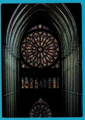 Ansichtskarte La Cathedrale de Reims, gelaufen 1988