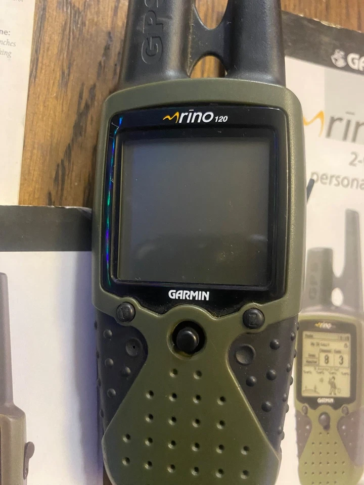 GARMIN Rino 120 Handheld Hiking GPS Navigator 2-way Radio Bundle Free Shipping - Image 2 of 3